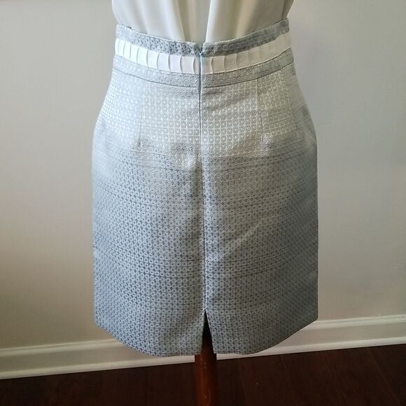 Alex Marie Baby Blue & Silver Pencil Skirt Sz 4P - Picture 6 of 12